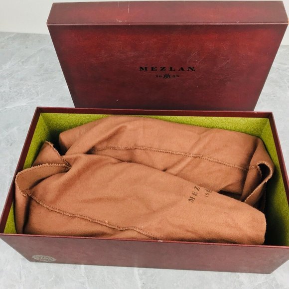 Mezlan Tilman Custom 5868 Burgundy Burnished Embossed Calfskin Dress Shoes US 9M main image 10